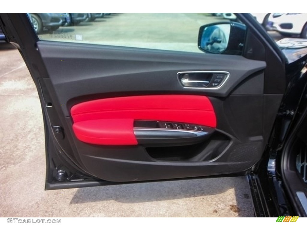 2019 Acura TLX A-Spec Sedan Red Door Panel Photo #128844867