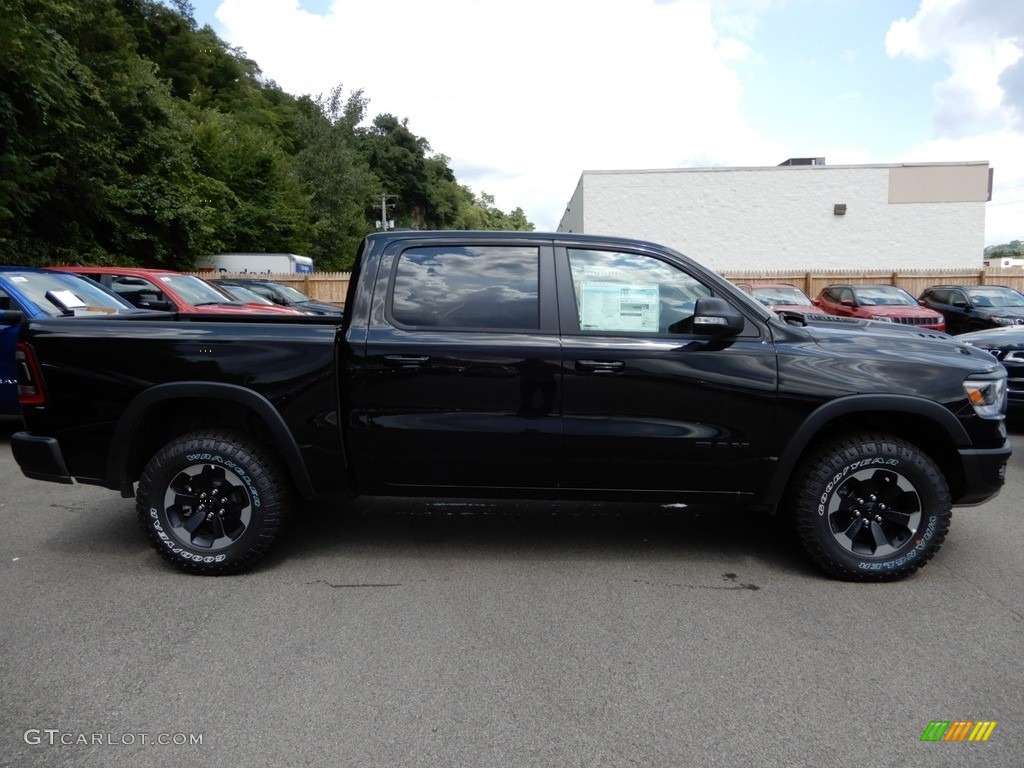 Diamond Black Crystal Pearl 2019 Ram 1500 Rebel Crew Cab 4x4 Exterior Photo #128848674