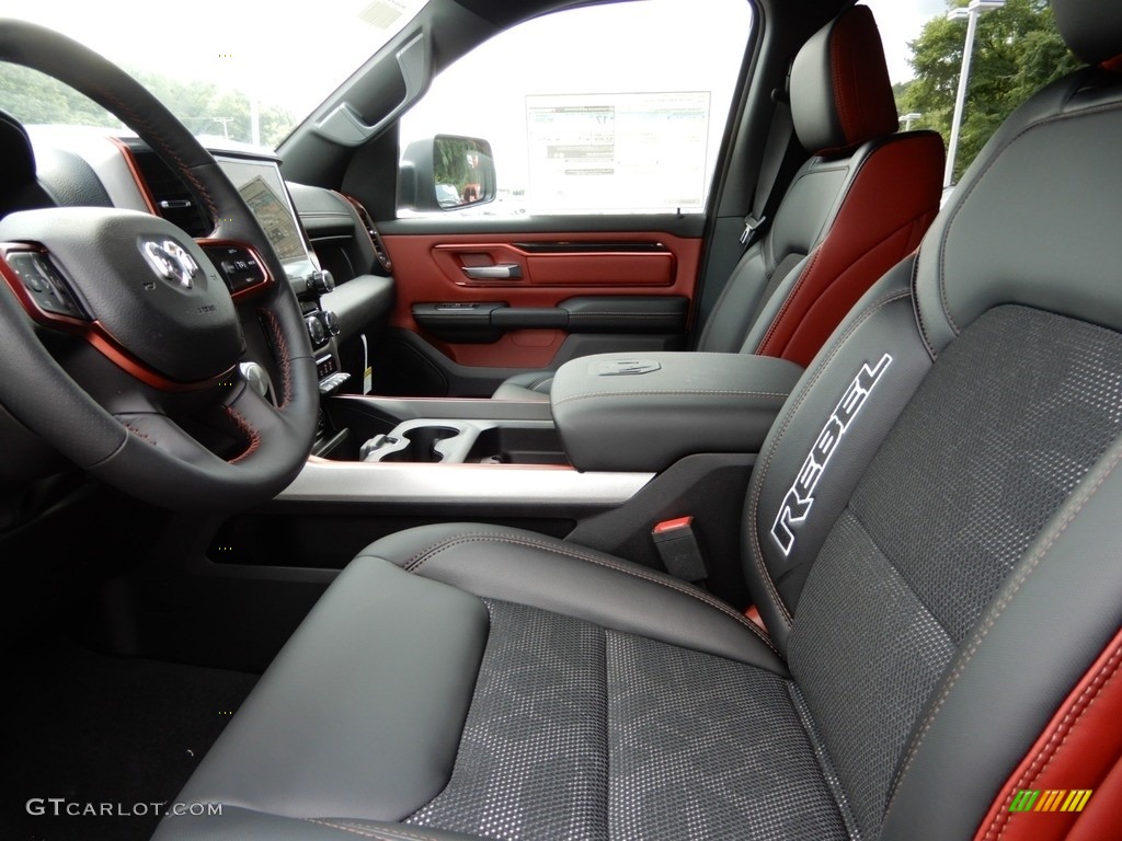 Black/Red Interior 2019 Ram 1500 Rebel Crew Cab 4x4 Photo #128848779
