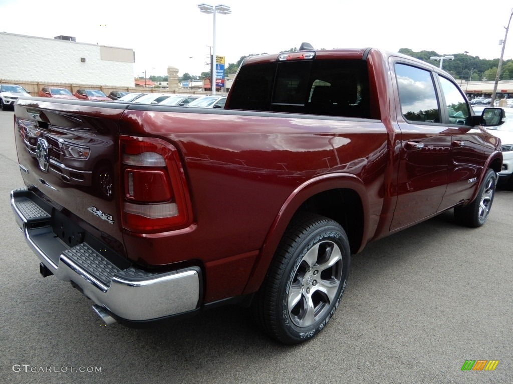 2019 1500 Laramie Crew Cab 4x4 - Delmonico Red Pearl / Mountain Brown/Light Frost Beige photo #6