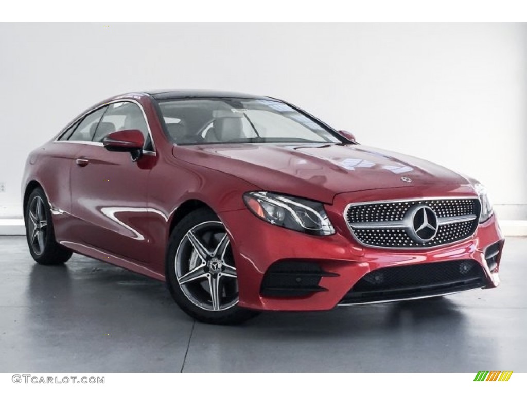 2018 E 400 Coupe - designo Cardinal Red Metallic / Macchiato Beige/Espresso Brown photo #12