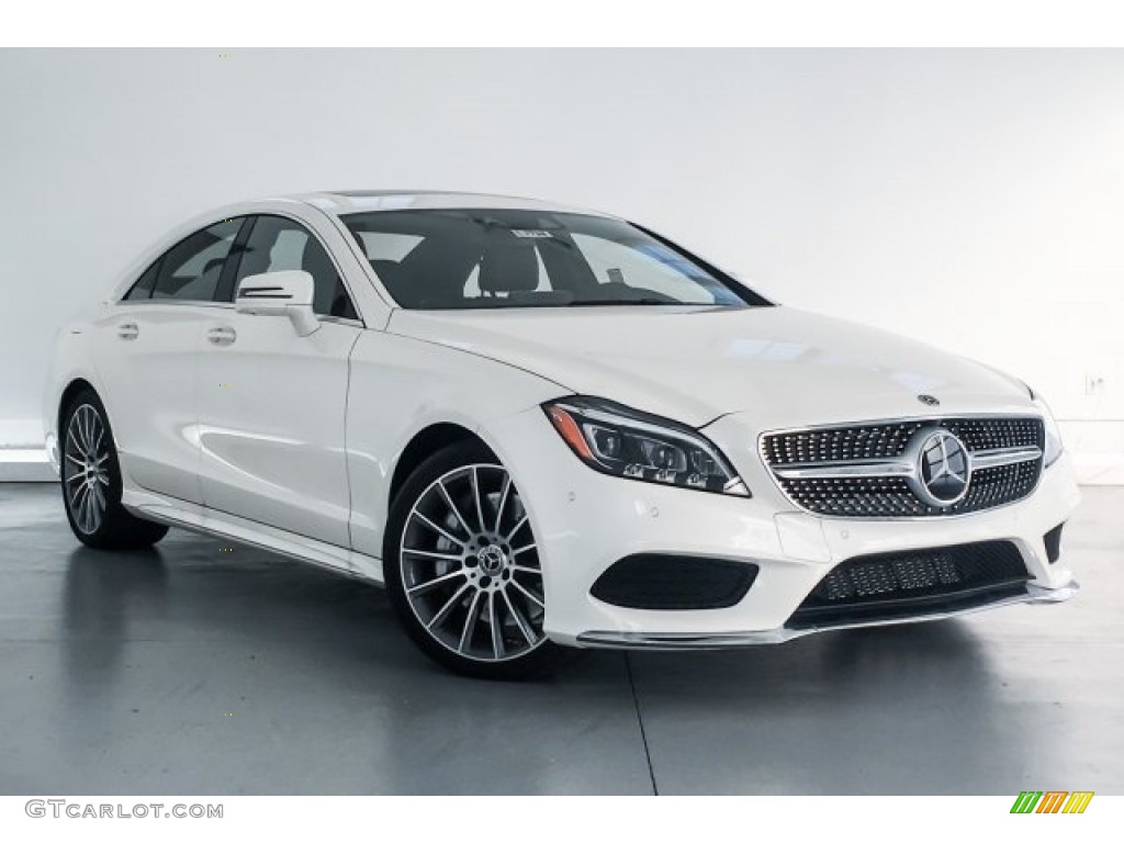 designo Diamond White Metallic 2018 Mercedes-Benz CLS 550 Coupe Exterior Photo #128850468
