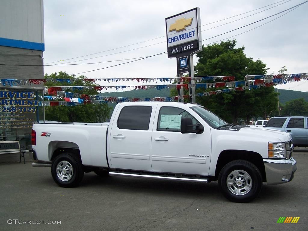 2009 Silverado 2500HD LTZ Crew Cab 4x4 - Summit White / Ebony photo #1