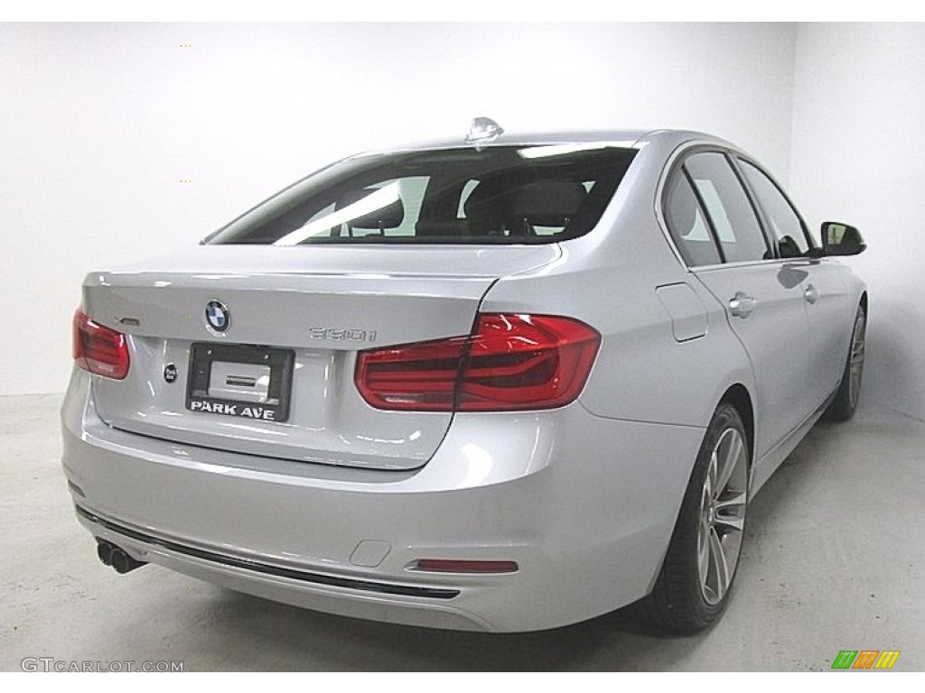 2018 3 Series 330i xDrive Sedan - Glacier Silver Metallic / Black photo #5