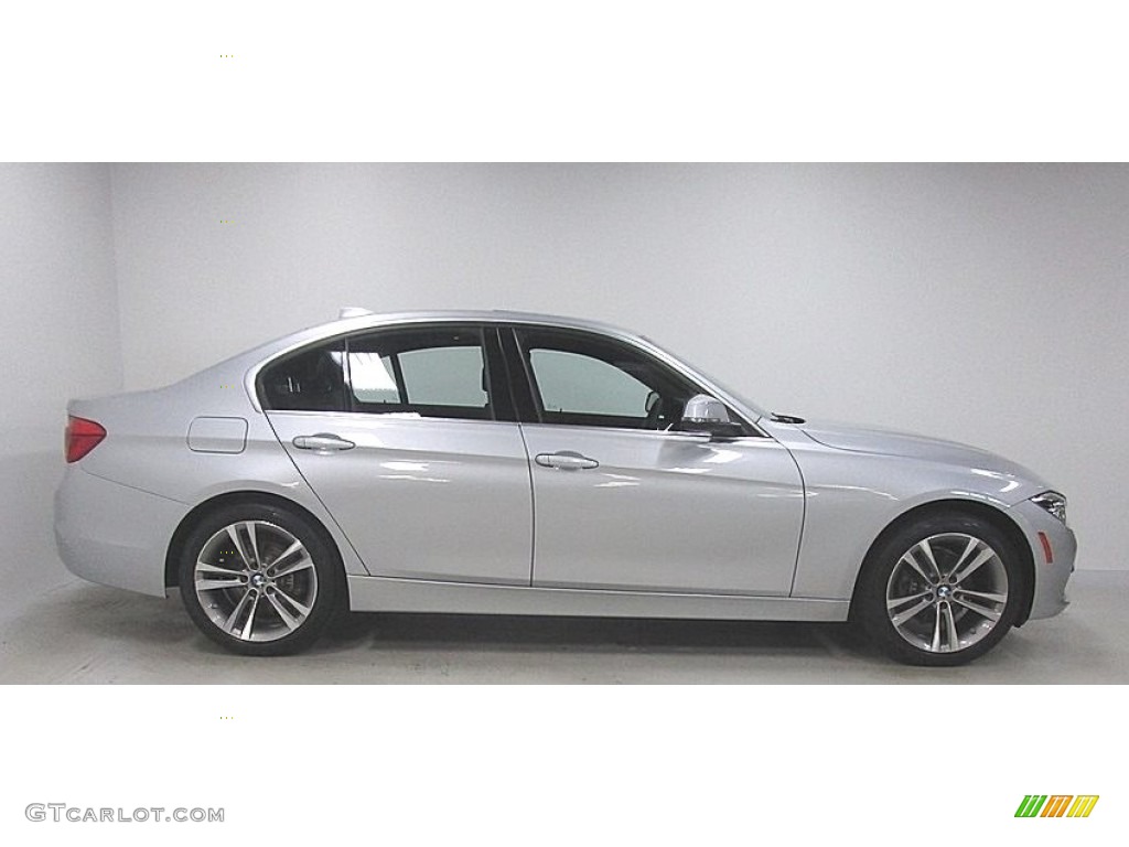 2018 3 Series 330i xDrive Sedan - Glacier Silver Metallic / Black photo #6