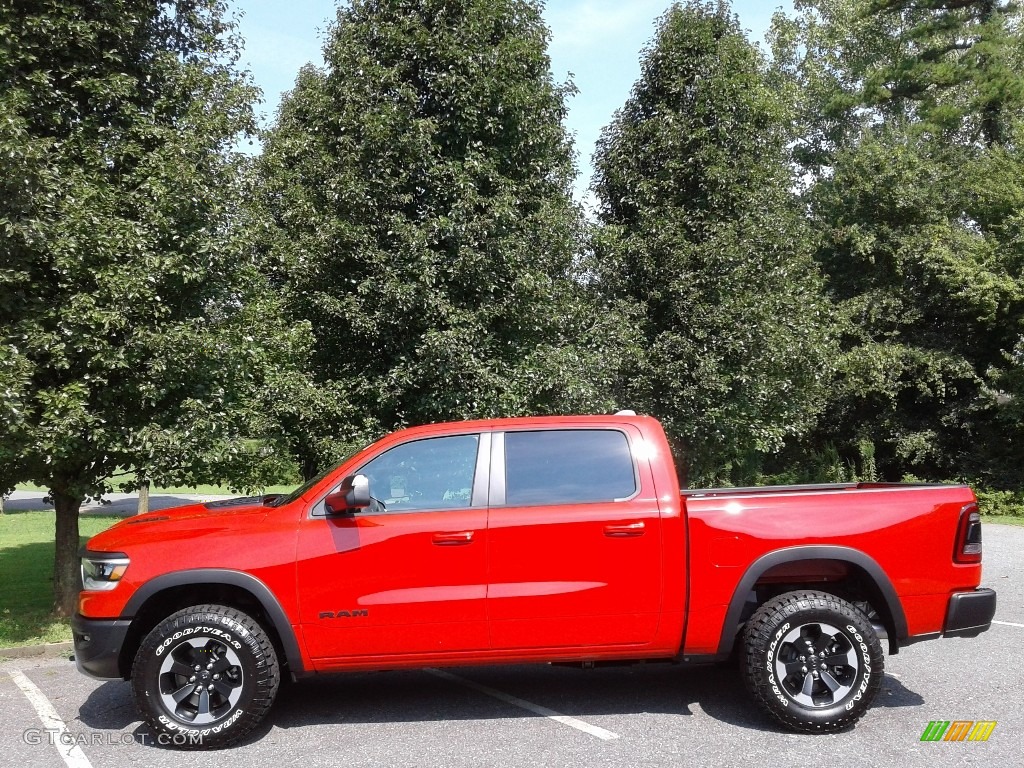 2019 1500 Rebel Crew Cab 4x4 - Flame Red / Black/Red photo #1