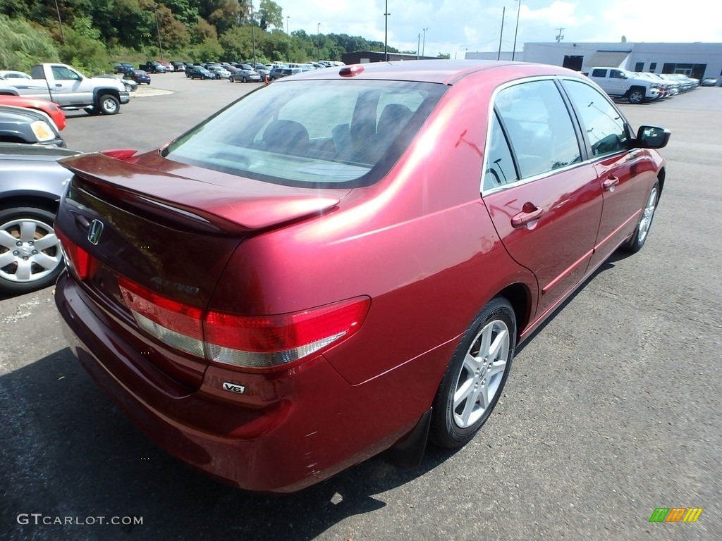 2004 Accord EX V6 Sedan - Redondo Red Pearl / Gray photo #4