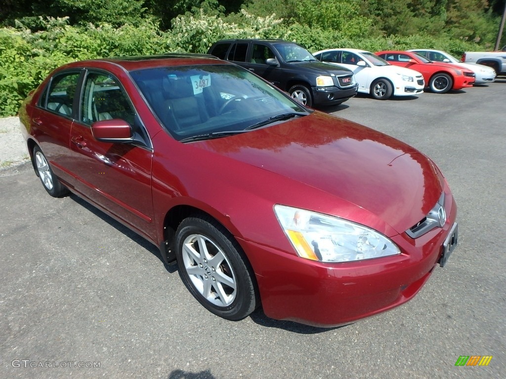2004 Accord EX V6 Sedan - Redondo Red Pearl / Gray photo #5