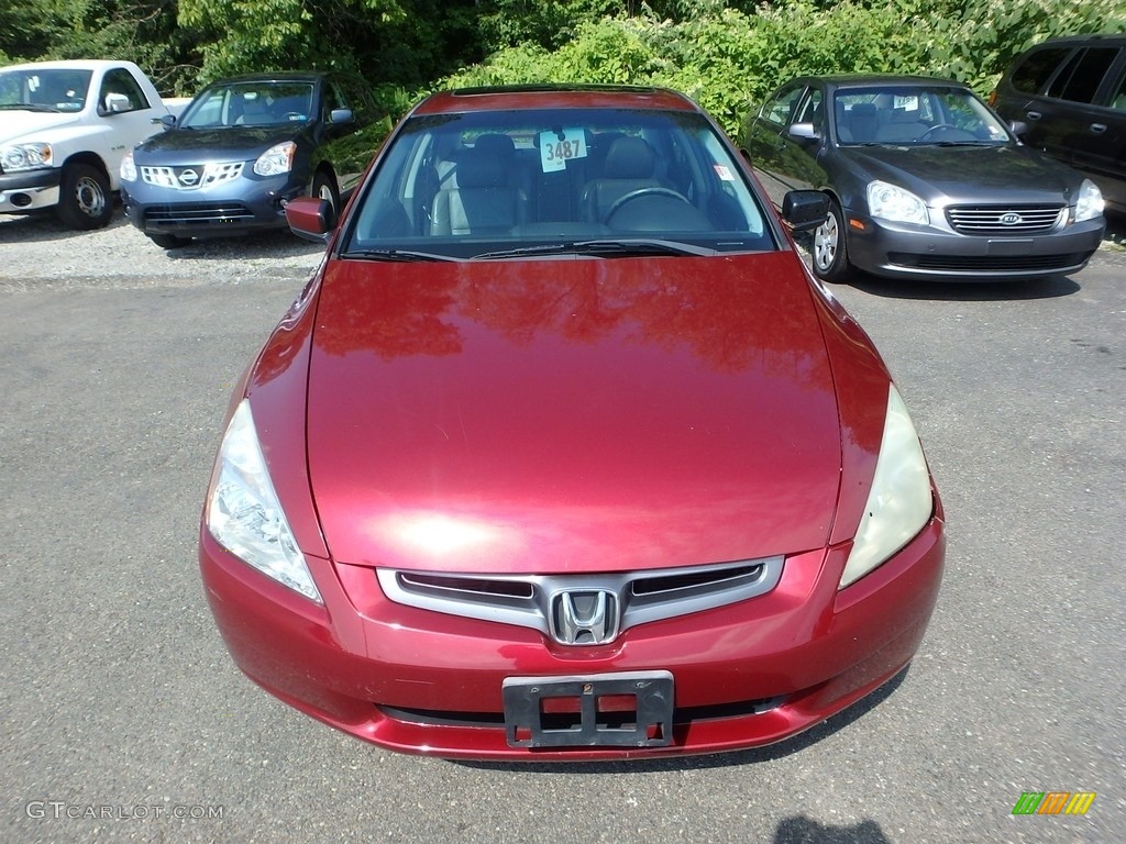2004 Accord EX V6 Sedan - Redondo Red Pearl / Gray photo #6