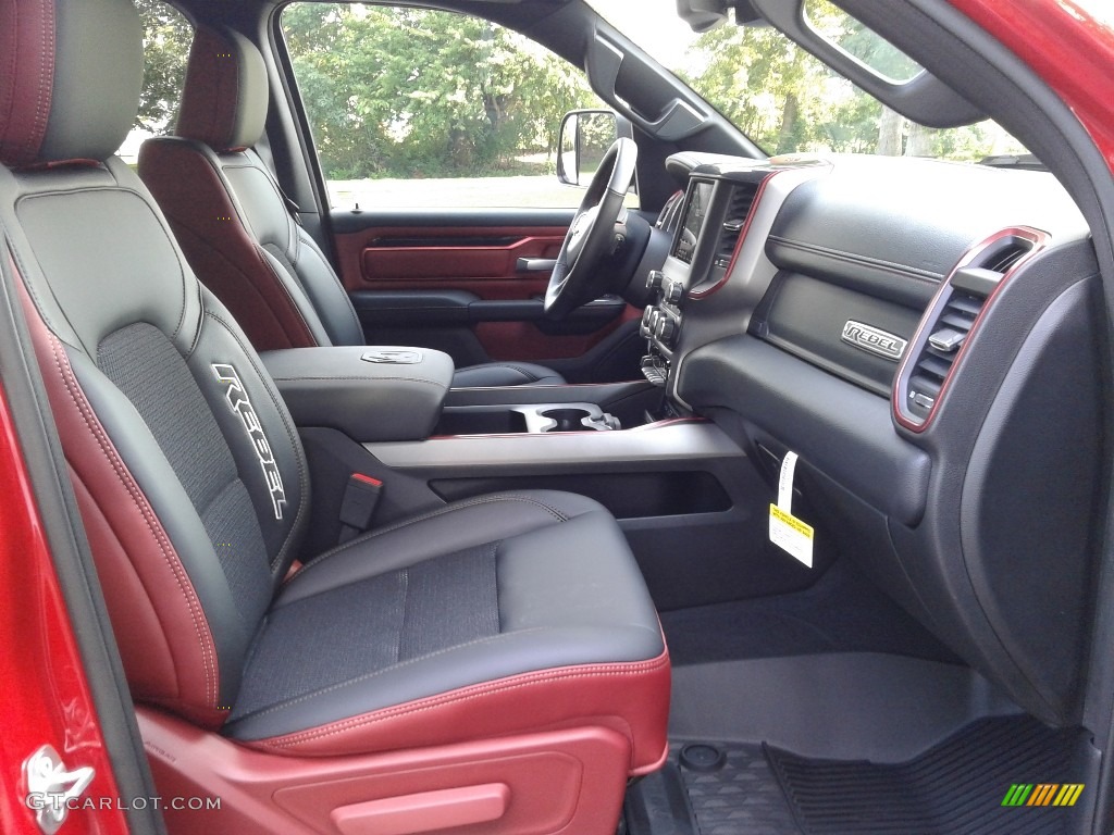 Black/Red Interior 2019 Ram 1500 Rebel Crew Cab 4x4 Photo #128854599