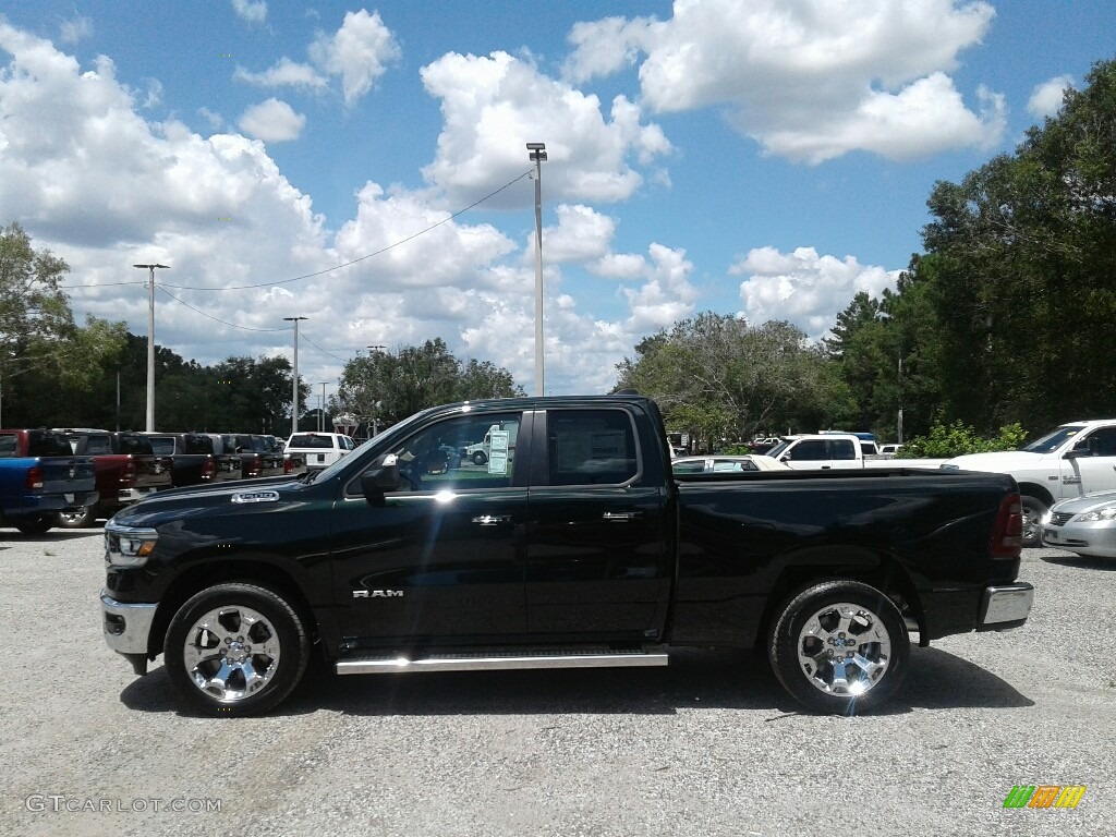2019 1500 Big Horn Quad Cab - Black Forest Green Pearl / Black/Diesel Gray photo #2