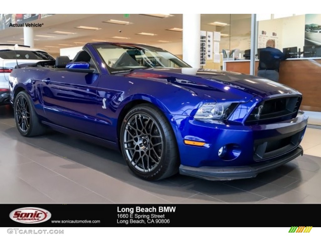 2014 Mustang Shelby GT500 Convertible - Deep Impact Blue / Shelby Charcoal Black/Black Accents photo #1