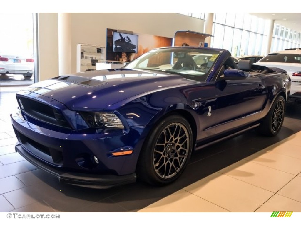 2014 Mustang Shelby GT500 Convertible - Deep Impact Blue / Shelby Charcoal Black/Black Accents photo #12