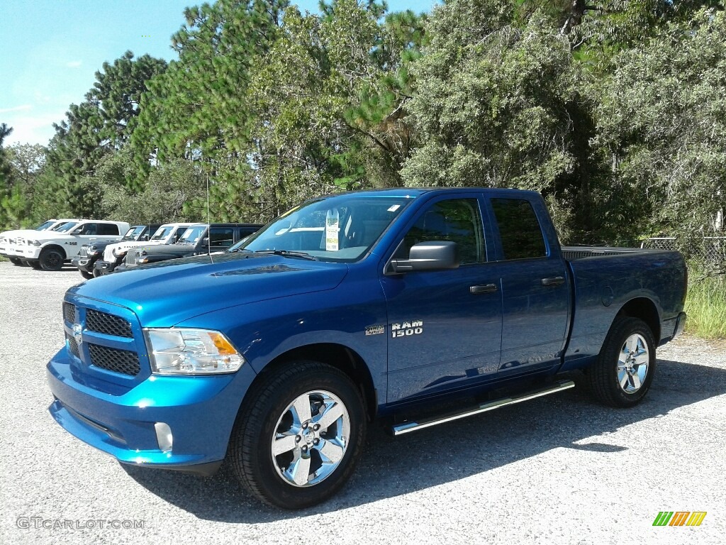 2018 1500 Express Quad Cab 4x4 - Blue Streak Pearl / Black/Diesel Gray photo #1