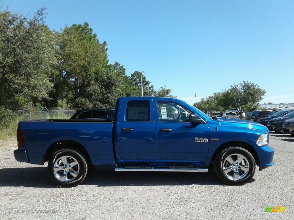 2018 1500 Express Quad Cab 4x4 - Blue Streak Pearl / Black/Diesel Gray photo #6