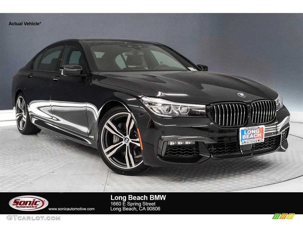 2019 7 Series 740i Sedan - Black Sapphire Metallic / Black photo #1