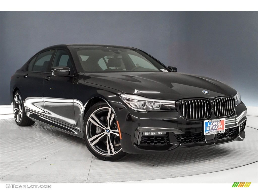 Black Sapphire Metallic 2019 BMW 7 Series 740i Sedan Exterior Photo #128863749