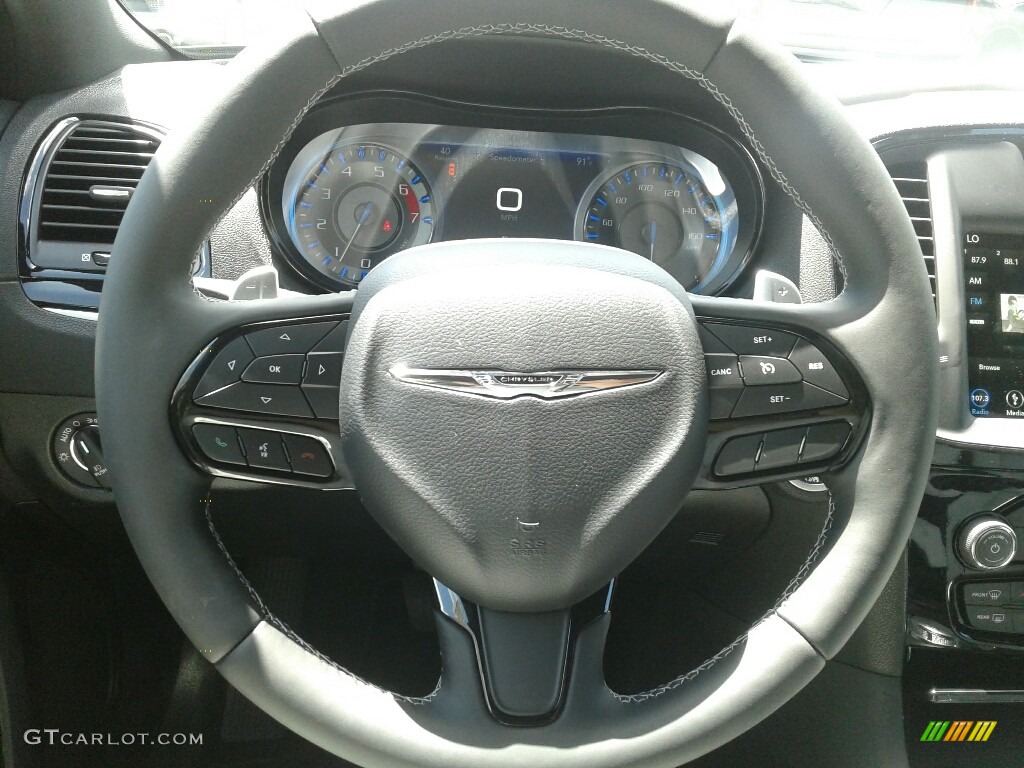 2018 Chrysler 300 S Black Steering Wheel Photo #128864616