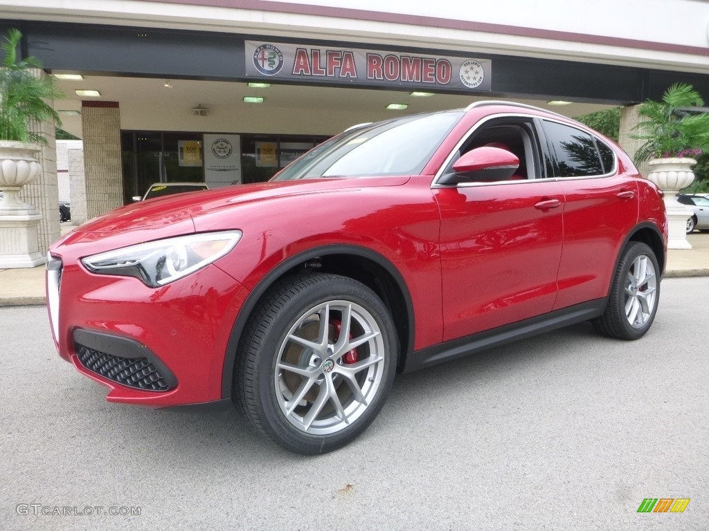 2018 Stelvio Ti AWD - Rosso Alfa (Red) / Black/Red photo #2