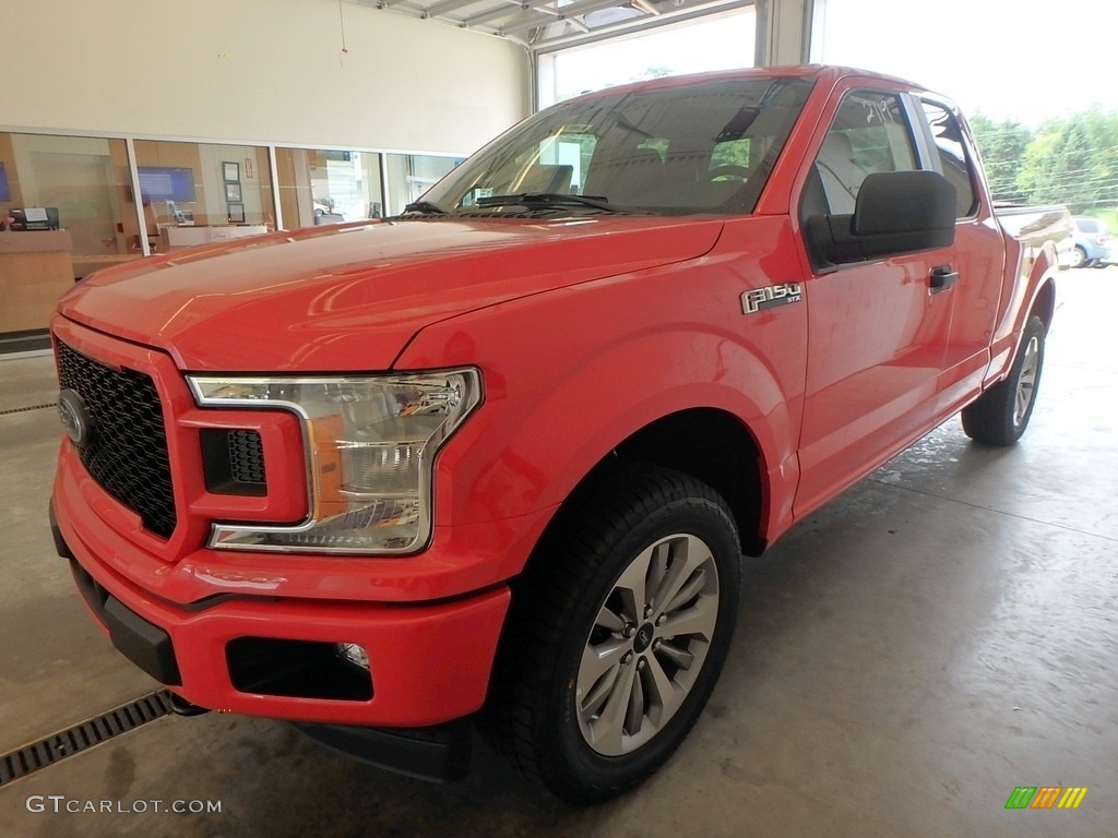 2018 F150 STX SuperCab 4x4 - Race Red / Black photo #4