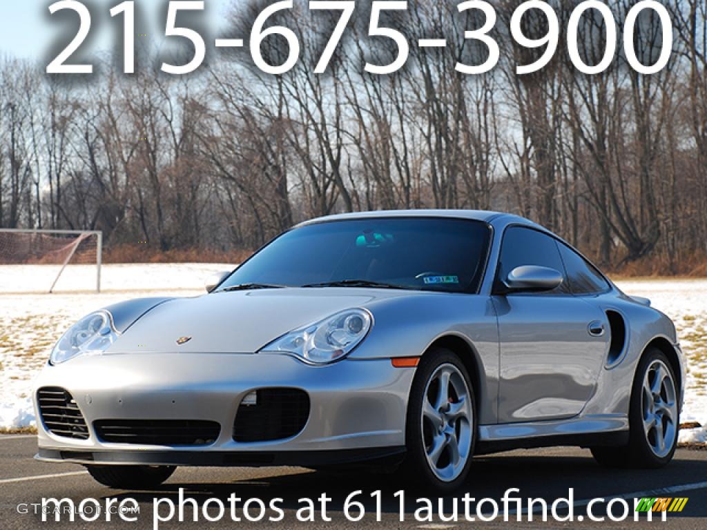 2003 911 Turbo Coupe - Arctic Silver Metallic / Black photo #1