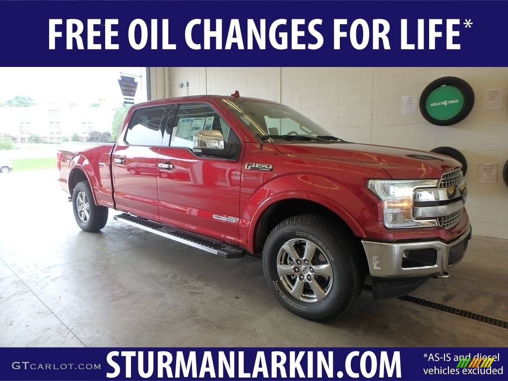 2018 F150 Lariat SuperCrew 4x4 - Ruby Red / Black photo #1