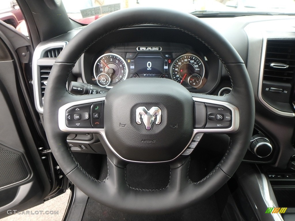 2019 1500 Big Horn Crew Cab 4x4 - Diamond Black Crystal Pearl / Black photo #19
