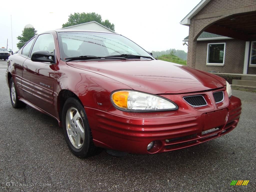 2000 Grand Am SE Sedan - Redfire Metallic / Dark Pewter photo #2