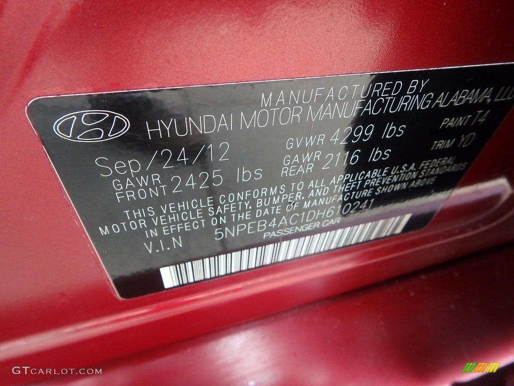 2013 Sonata GLS - Venetian Red Pearl / Camel photo #24