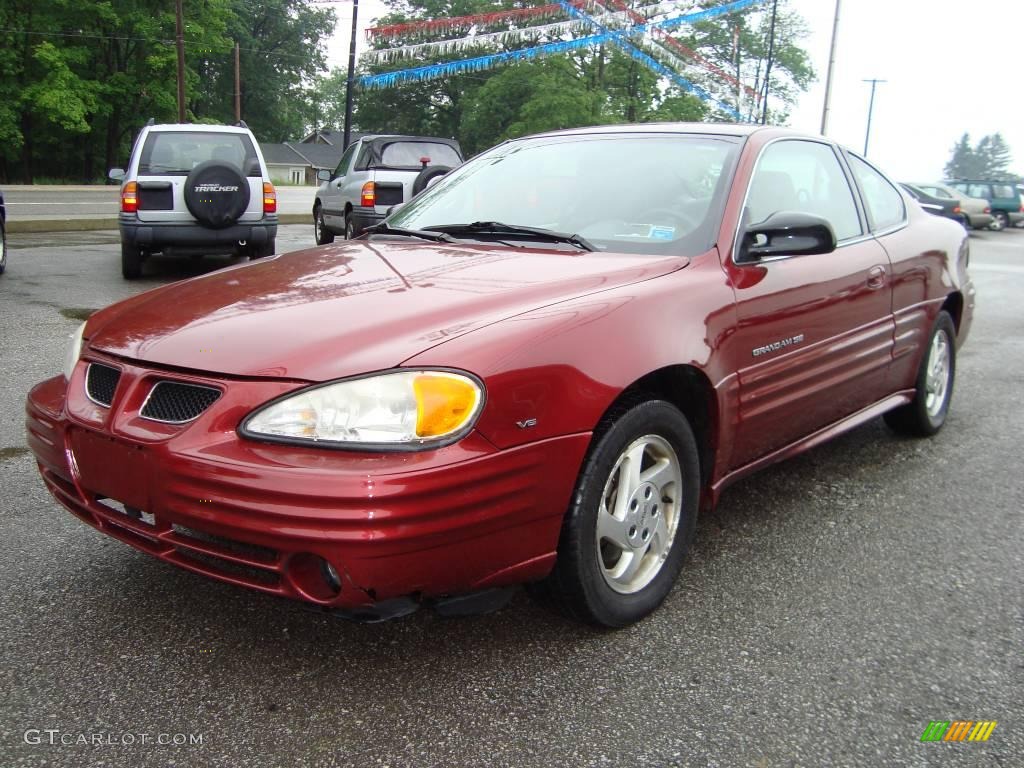 2000 Grand Am SE Sedan - Redfire Metallic / Dark Pewter photo #7