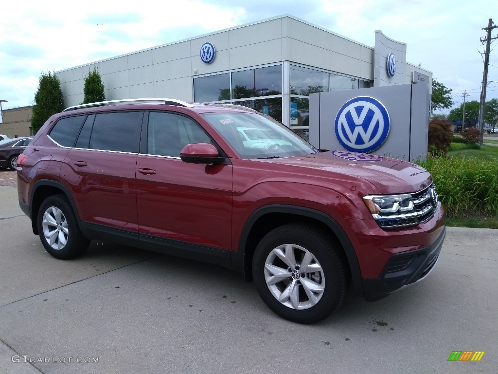 Fortana Red Metallic 2018 Volkswagen Atlas S 4Motion Exterior Photo #128873389