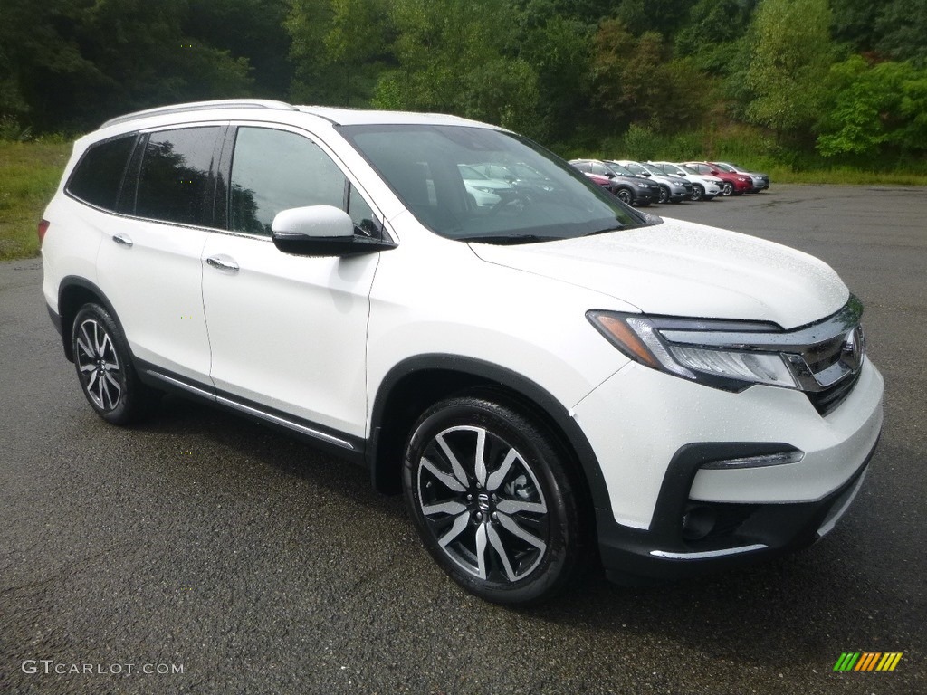 White Diamond Pearl 2019 Honda Pilot Touring AWD Exterior Photo #128873635