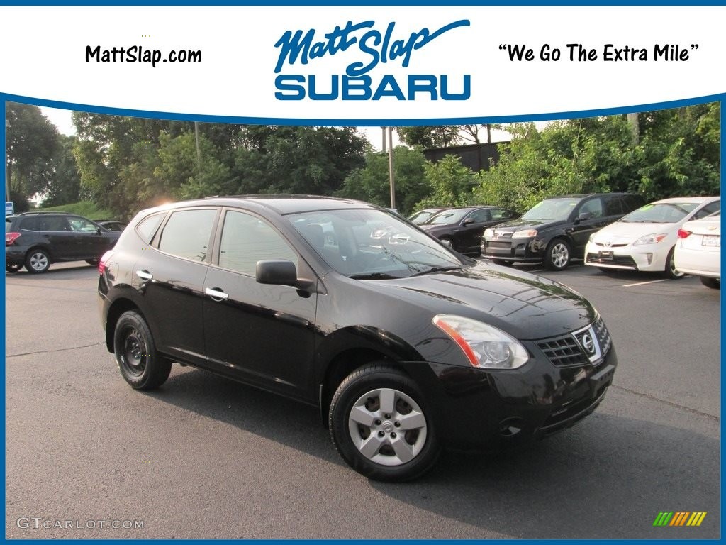 2010 Rogue S AWD - Wicked Black / Black photo #1
