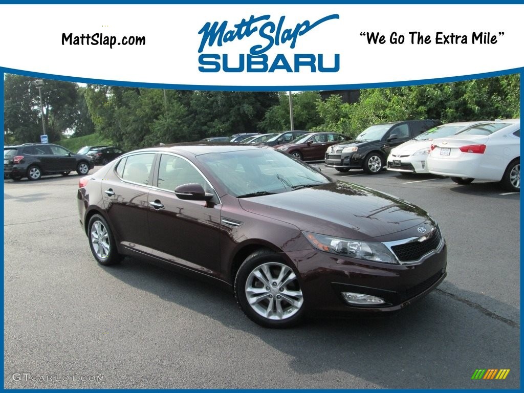 2012 Optima EX - Dark Cherry / Beige photo #1