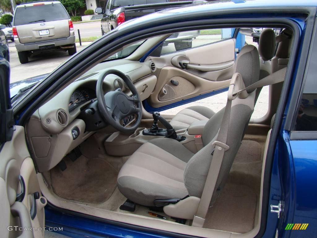 2005 Sunfire Coupe - Electric Blue Metallic / Taupe photo #10
