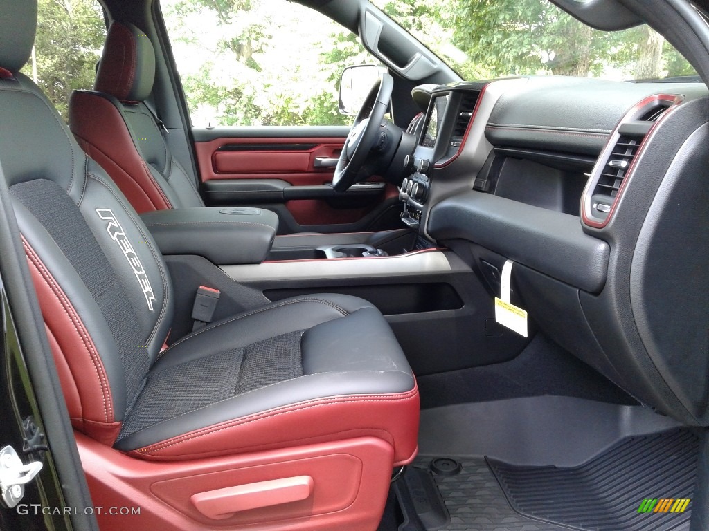 Black/Red Interior 2019 Ram 1500 Rebel Crew Cab 4x4 Photo #128882290