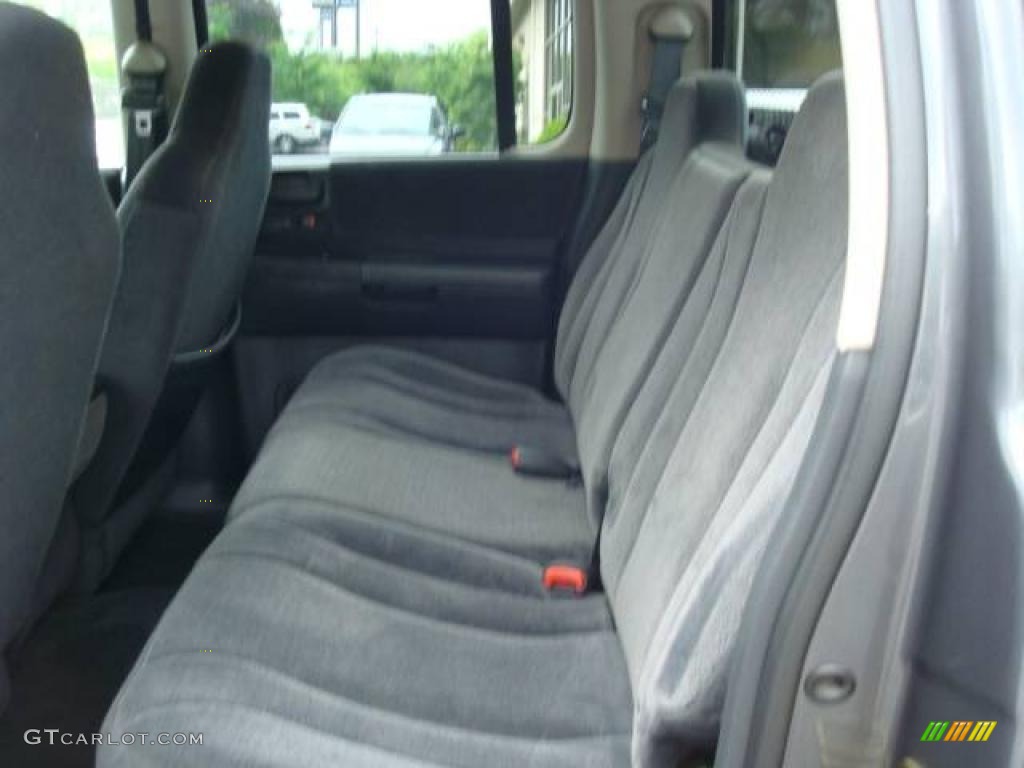 2003 Dakota SLT Quad Cab 4x4 - Graphite Metallic / Dark Slate Gray photo #9