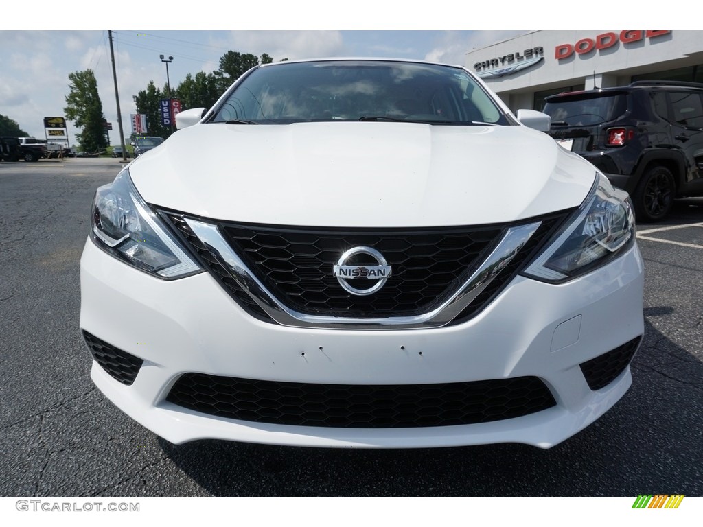 2017 Sentra S - Fresh Powder White / Marble Gray photo #2