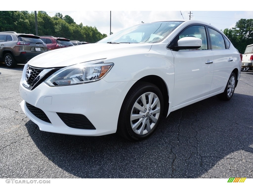 2017 Sentra S - Fresh Powder White / Marble Gray photo #3