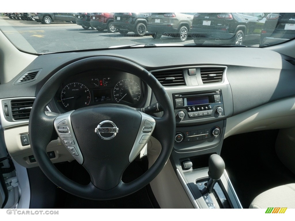 2017 Sentra S - Fresh Powder White / Marble Gray photo #5