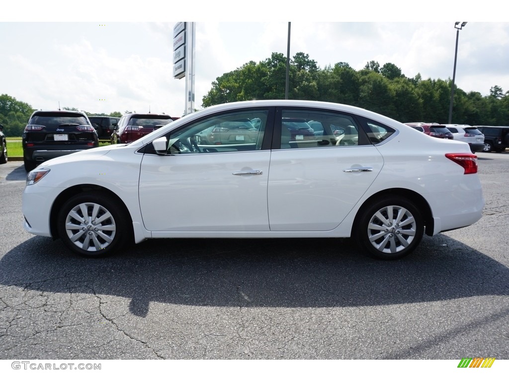2017 Sentra S - Fresh Powder White / Marble Gray photo #8