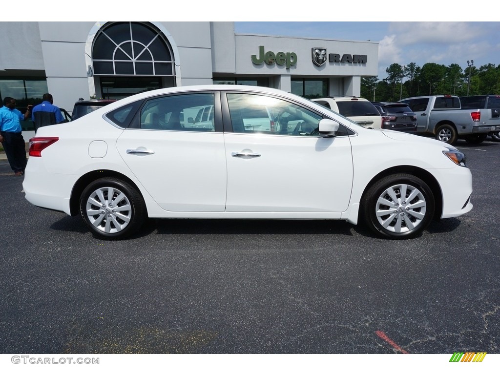 2017 Sentra S - Fresh Powder White / Marble Gray photo #12