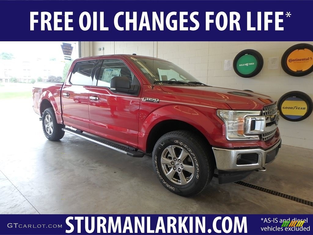 2018 F150 XLT SuperCrew 4x4 - Ruby Red / Earth Gray photo #1