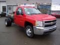 2009 Victory Red Chevrolet Silverado 3500HD Work Truck Regular Cab 4x4 Chassis  photo #2