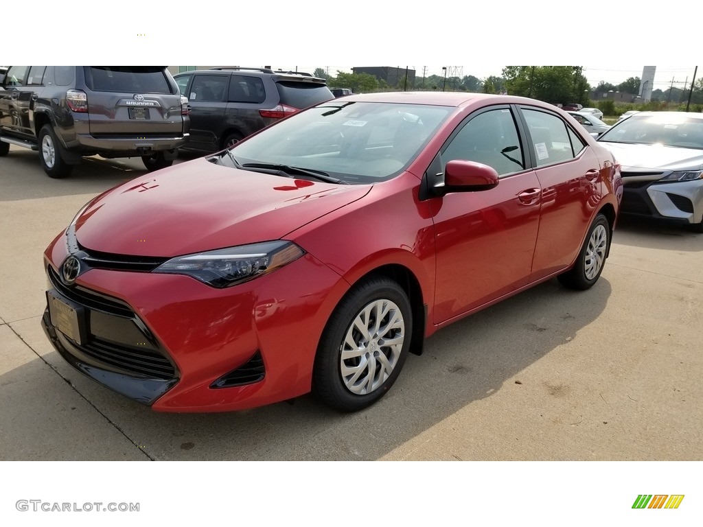 Barcelona Red Metallic 2019 Toyota Corolla LE Exterior Photo #128890489