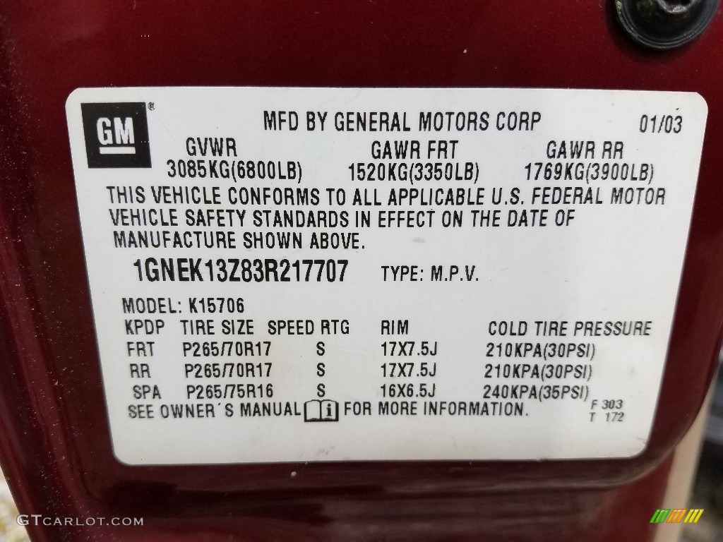 2003 Tahoe Z71 4x4 - Redfire Metallic / Tan/Neutral photo #18