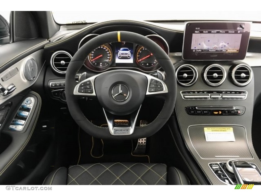 2018 Mercedes-Benz GLC AMG 63 S 4Matic Coupe Black Steering Wheel Photo #128894032