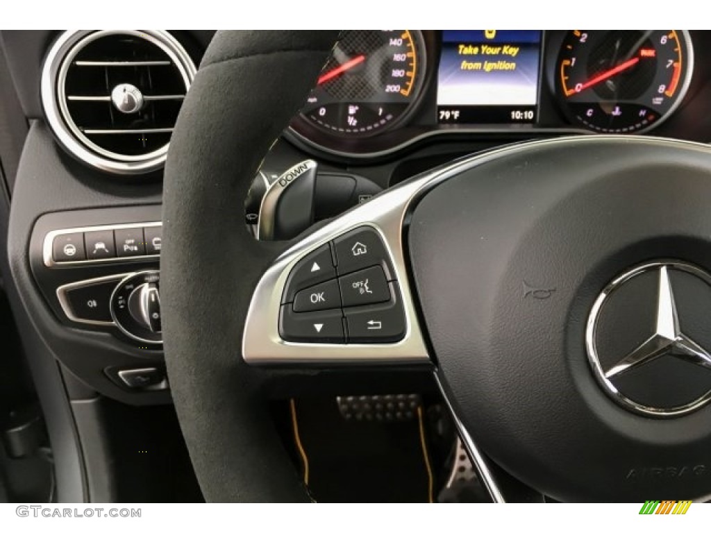 2018 Mercedes-Benz GLC AMG 63 S 4Matic Coupe Black Steering Wheel Photo #128894300