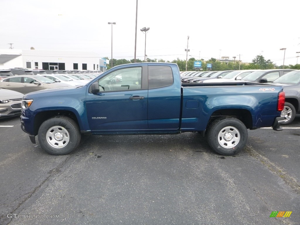 Pacific Blue Metallic 2019 Chevrolet Colorado WT Extended Cab 4x4 Exterior Photo #128897128