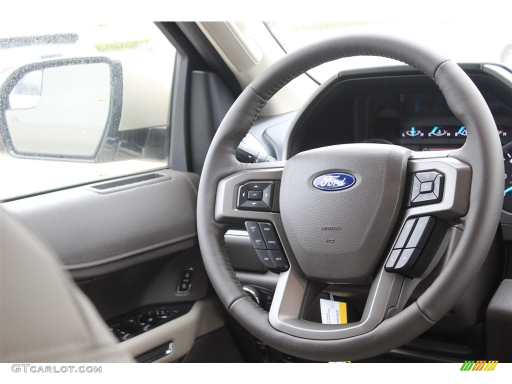 2018 Ford Expedition XLT Medium Stone Steering Wheel Photo #128897491